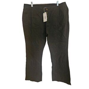 Yonis Womans Pants Size 2XL Black‎ button fly bootcut